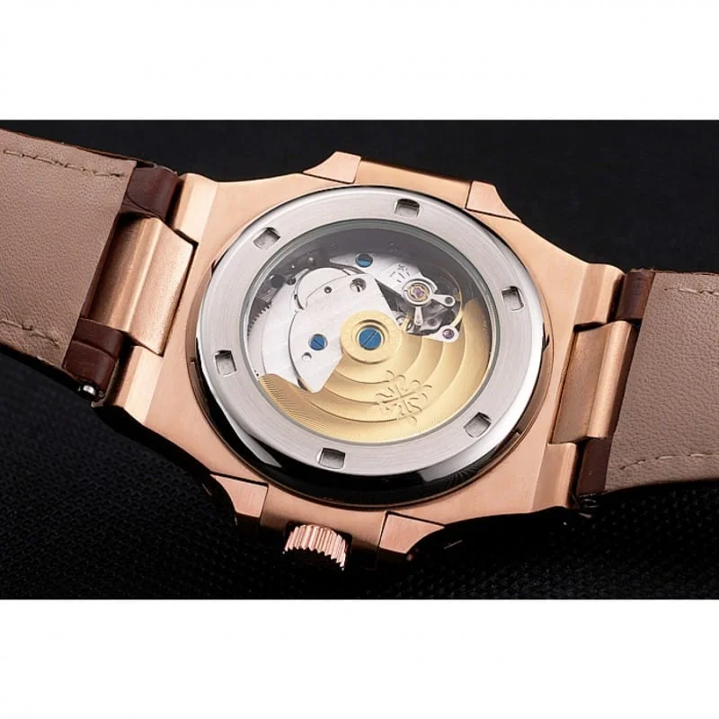Nautilus 5980R-014 Dial Silver 40 mm, Rose Gold Plated