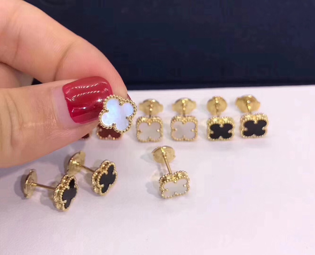 Van Cleef & Arpels Small Clover Earrings, Sweet Alhambra earstuds