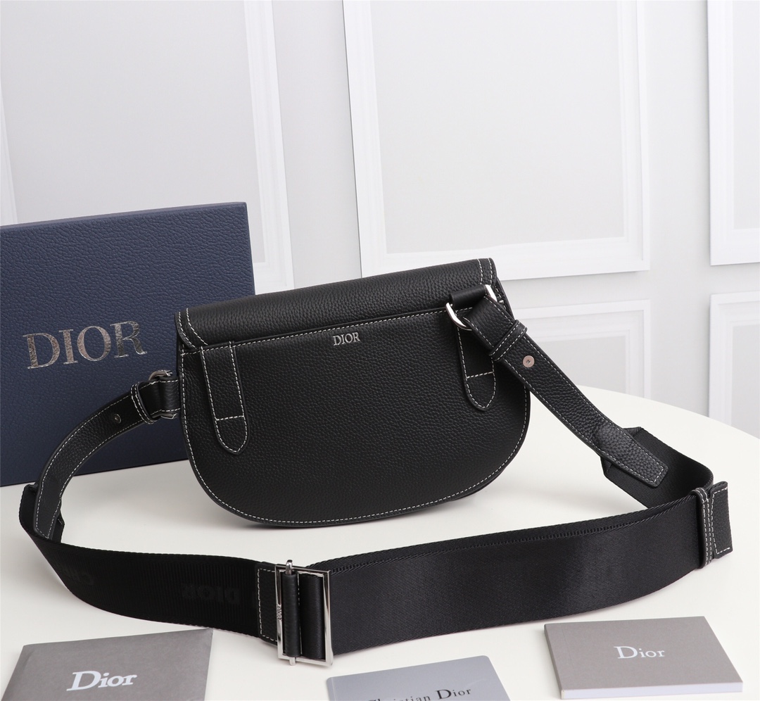 DIOR Saddle Men  Embroidery Crossbody Bag 10A(Replica)