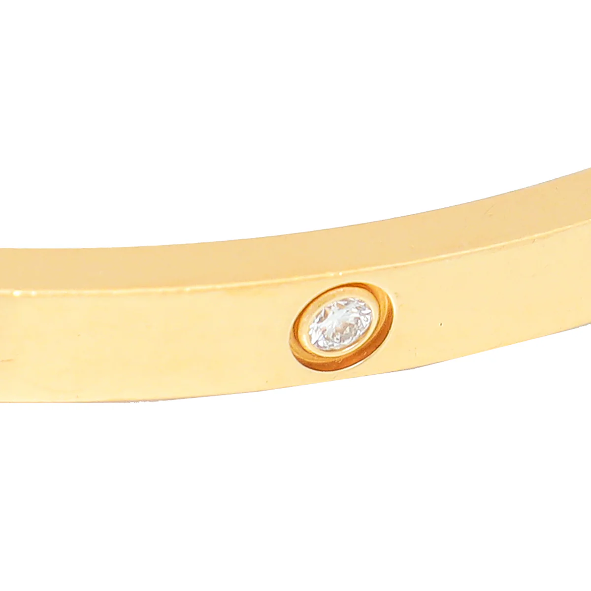 Cartier 18K Yellow Gold 6 Diamond Love Small Model Bracelet 16