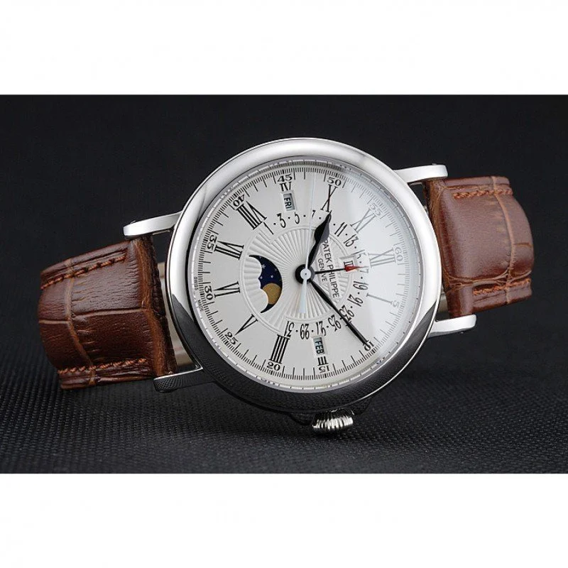 Perpetual Calendar Dial White 40 mm, Stainless Steel