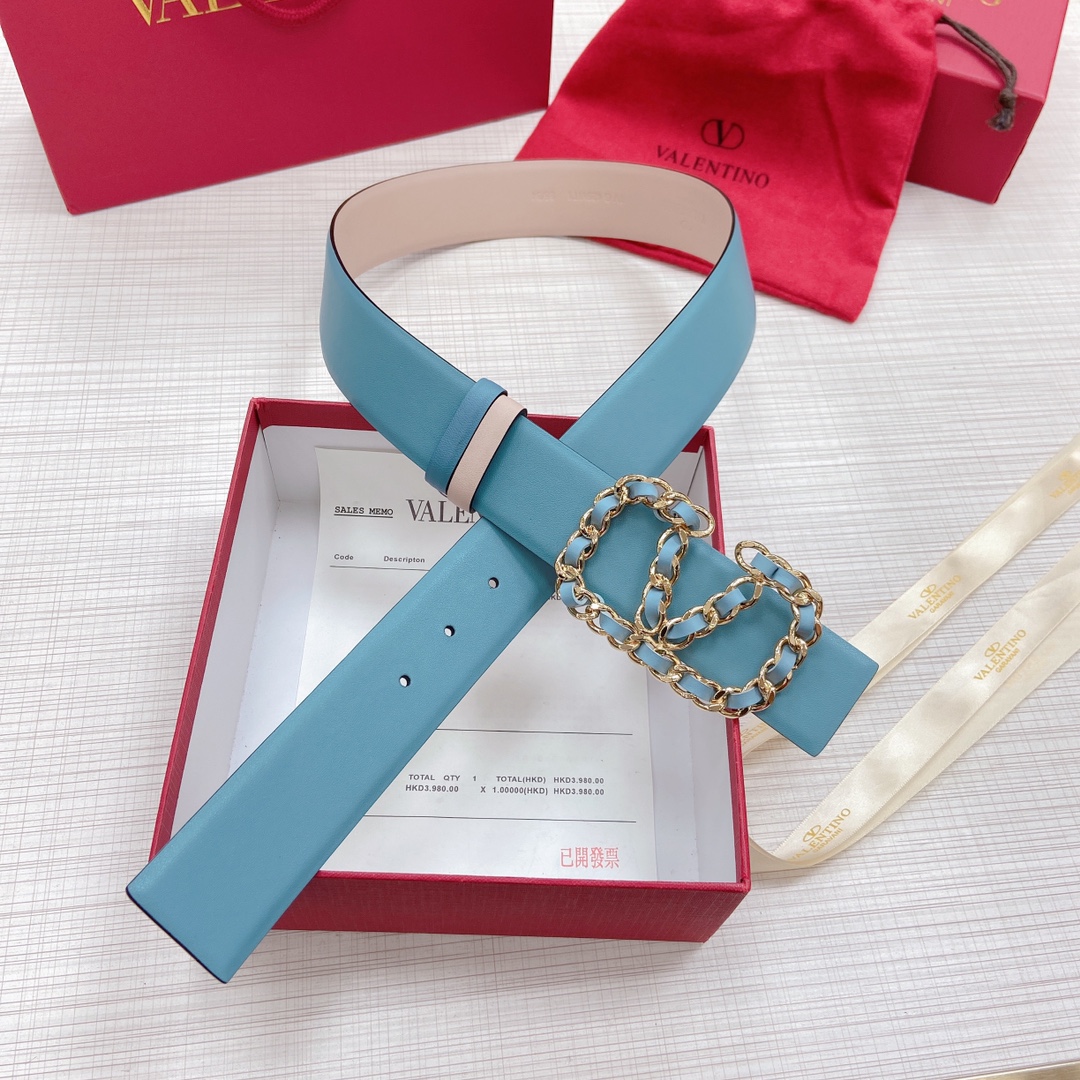 Valentino Leather Belts 1:1 Mirror Version