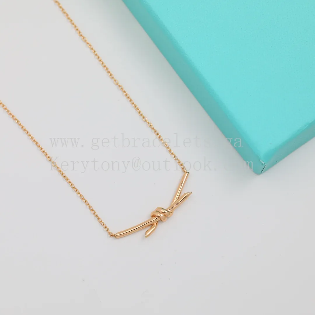 Tiffany Knot Pendant in Yellow Gold/Rose Gold/White Gold