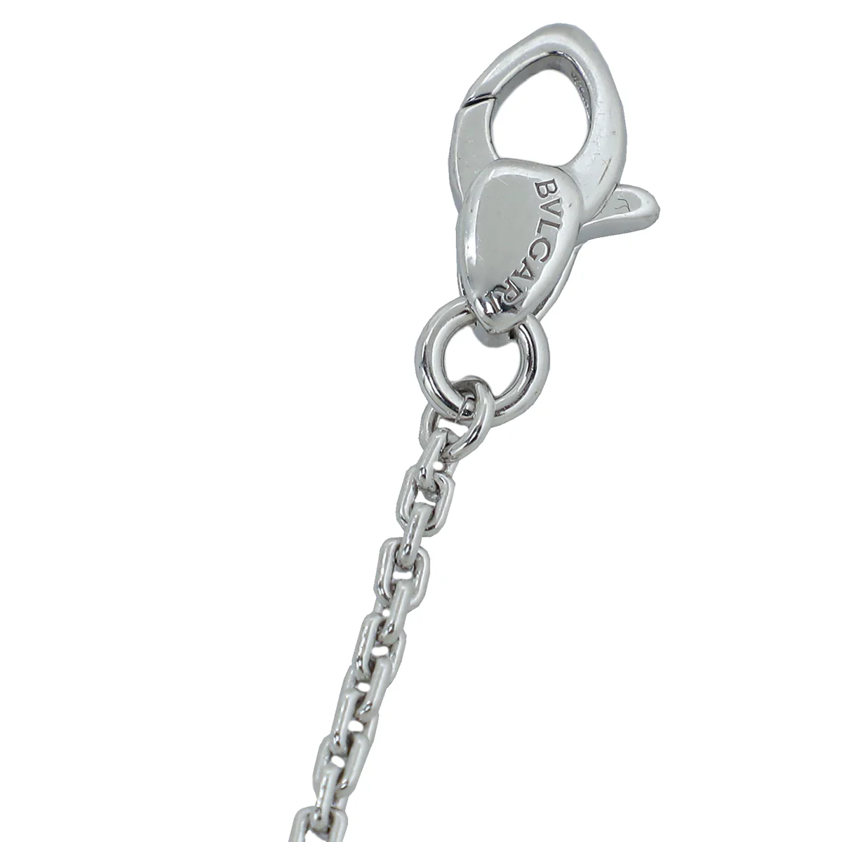 Bvlgari 18K White Gold Emeralds & Diamonds Serpenti Necklace