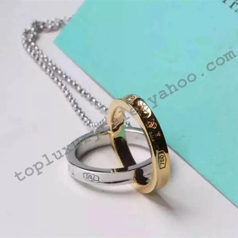 Tiffany 1837 Interlocking Circles Pendant Necklace Sterling Silver Best Review Women US