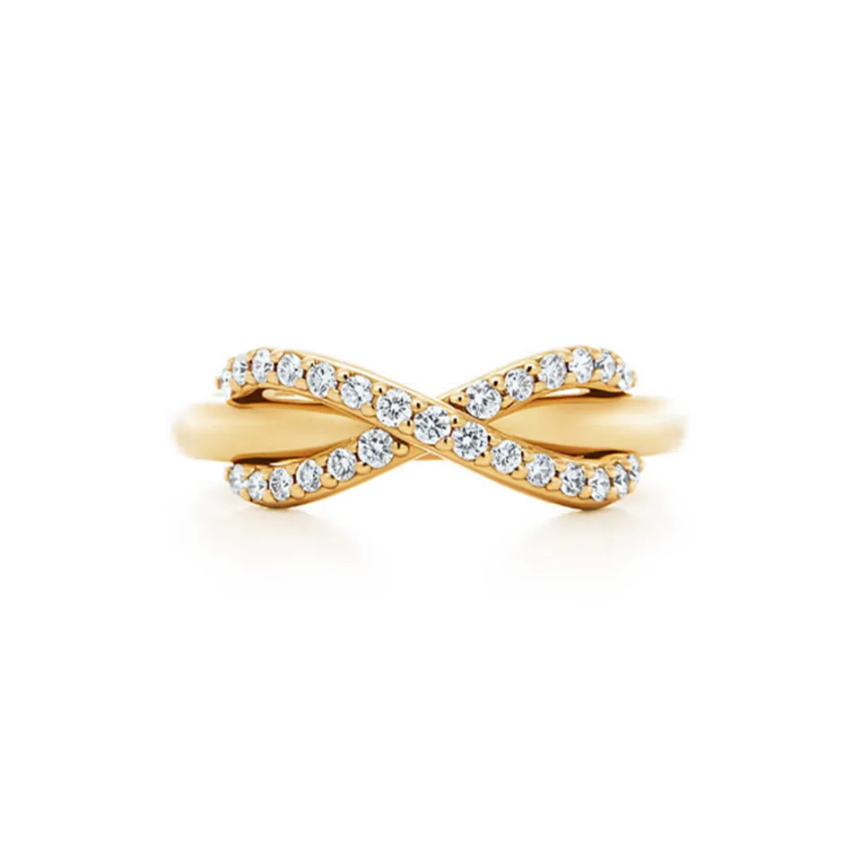 Tiffany Infinity Ring Rose Gold Modern Design Jewelry High Quality America GRP08689/GRP08690/GRP08688