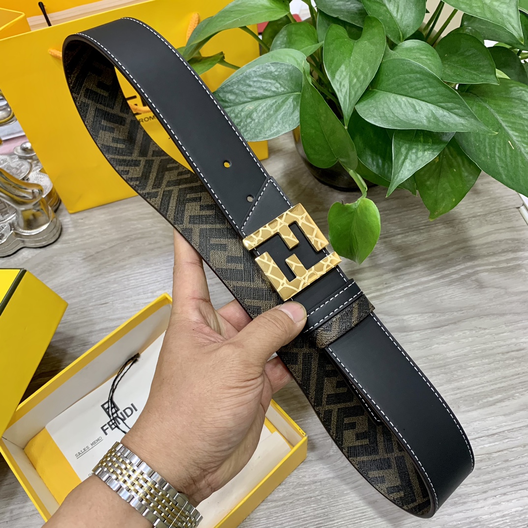 Fendi Leather Belts 1:1 Mirror Version