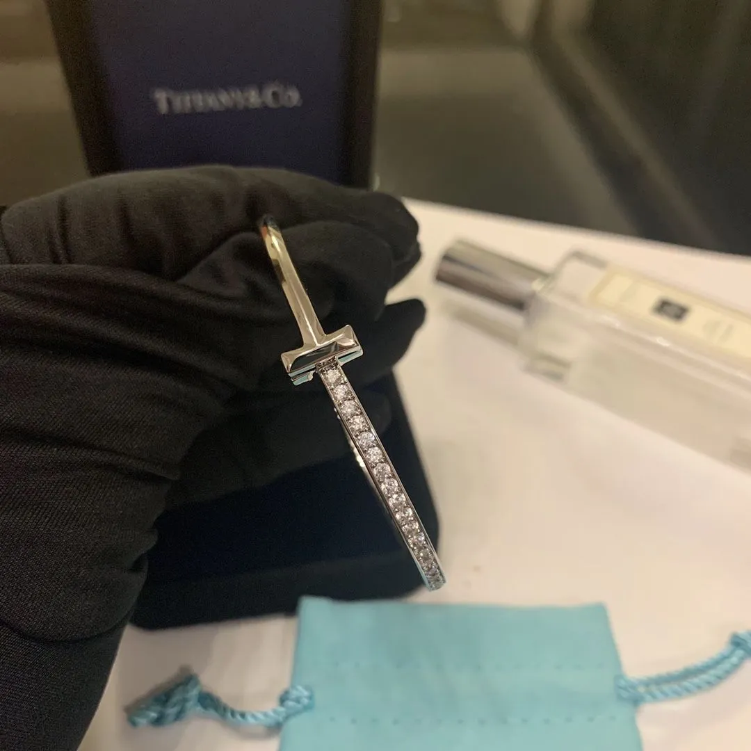 TOP Tiffany Female Tiffany T1 Unilateral Diamonds Fine Jewellery England Sale White Gold/Yellow Gold/Rose Gold