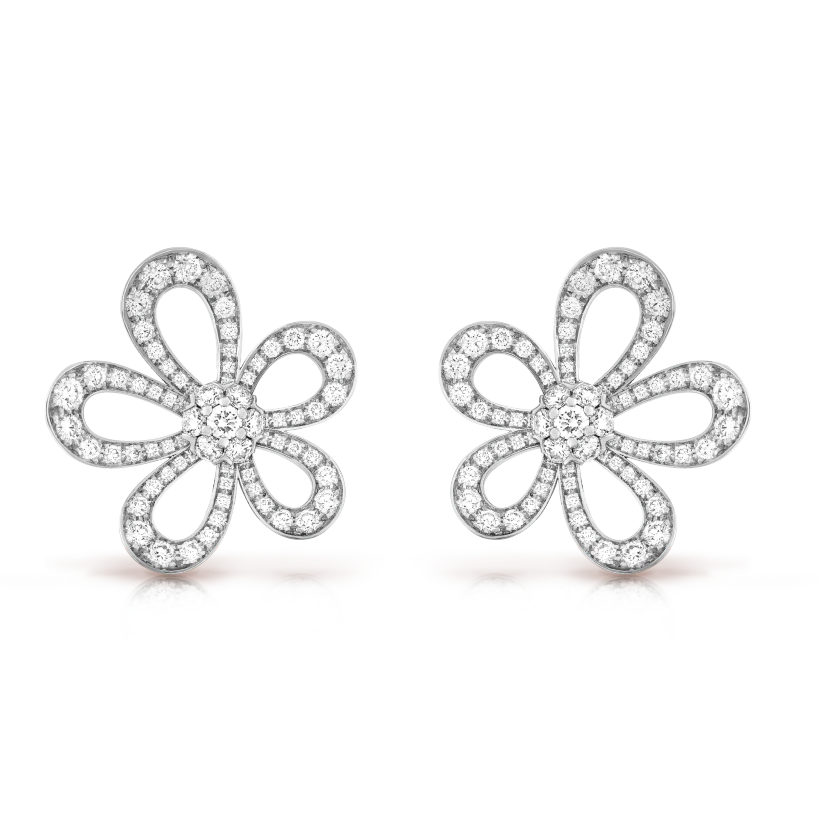 Van Cleef & Arpels Flower Earring with Diamonds, Flowerlace earrings