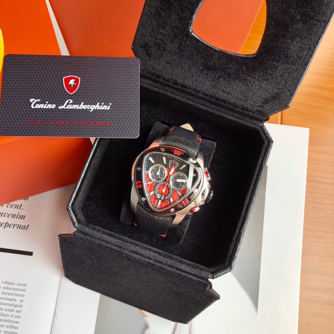Tonino Lamborghini New Spyder Chronograph black / Red