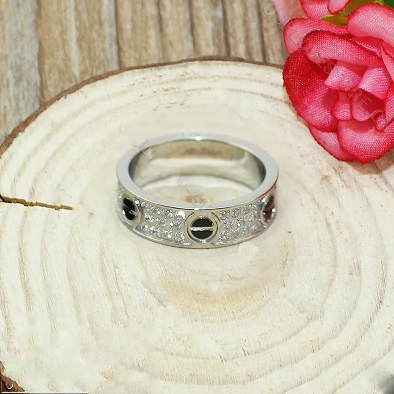 Replica Cartier Love Ring 18K White Gold Black Ceramic Paved Diamonds B4207600