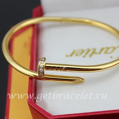 Fake Cartier Juste Un Clou Bracelet Yellow Gold Diamonds