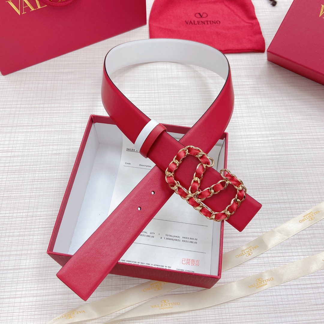 Valentino Leather Belts 1:1 Mirror Version