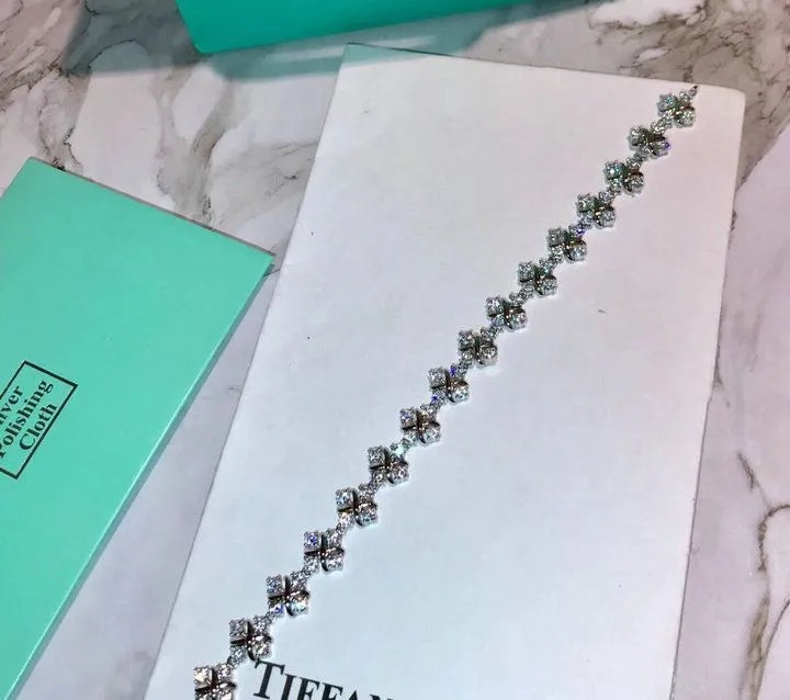 Tiffany Schlumberger Lynn Bracelet Pink/Yellow Gold Silver X Adornments Crystals Set Knockoff UK 12144245/19186482