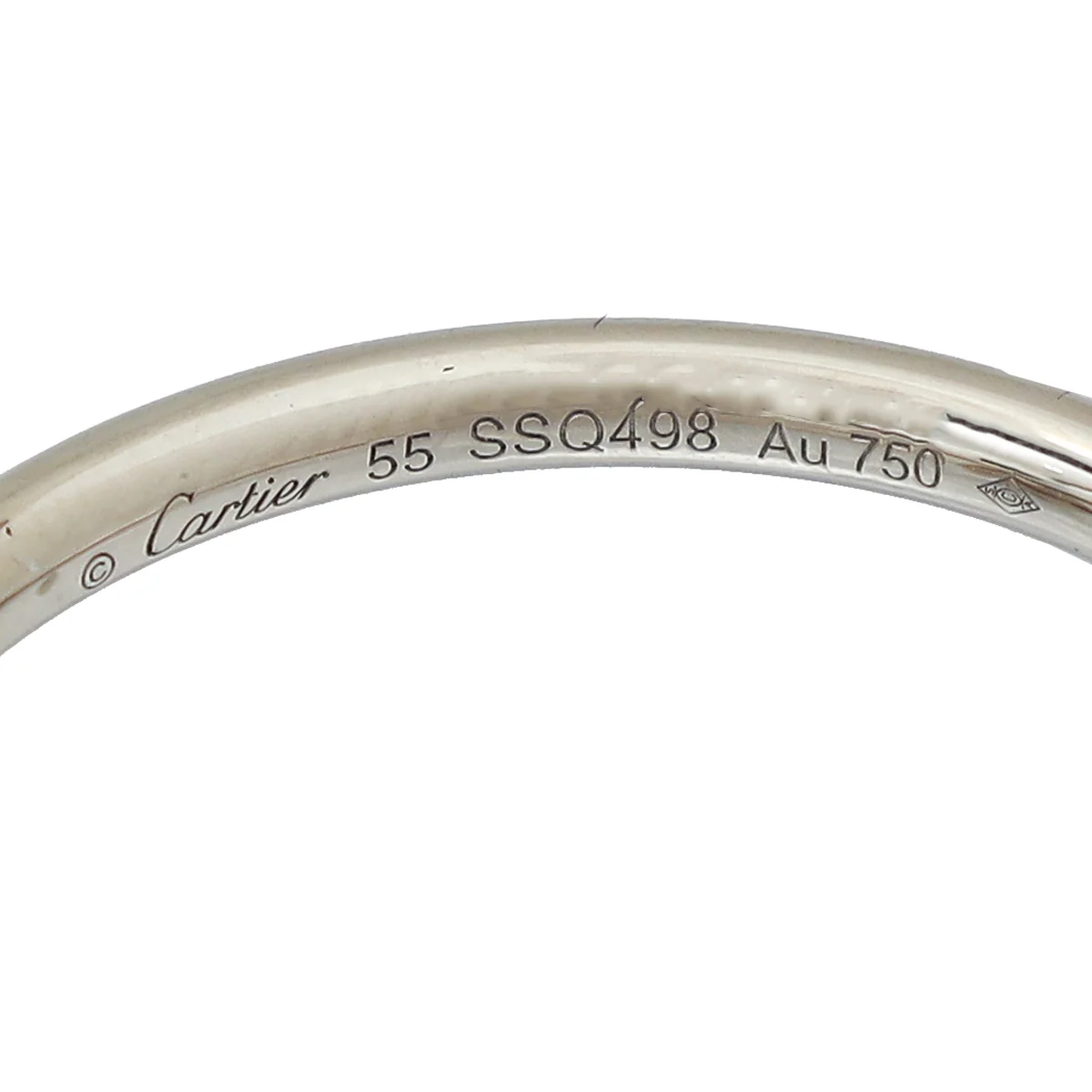 Cartier 18K White Gold Juste Un Clou Small Model Ring 55