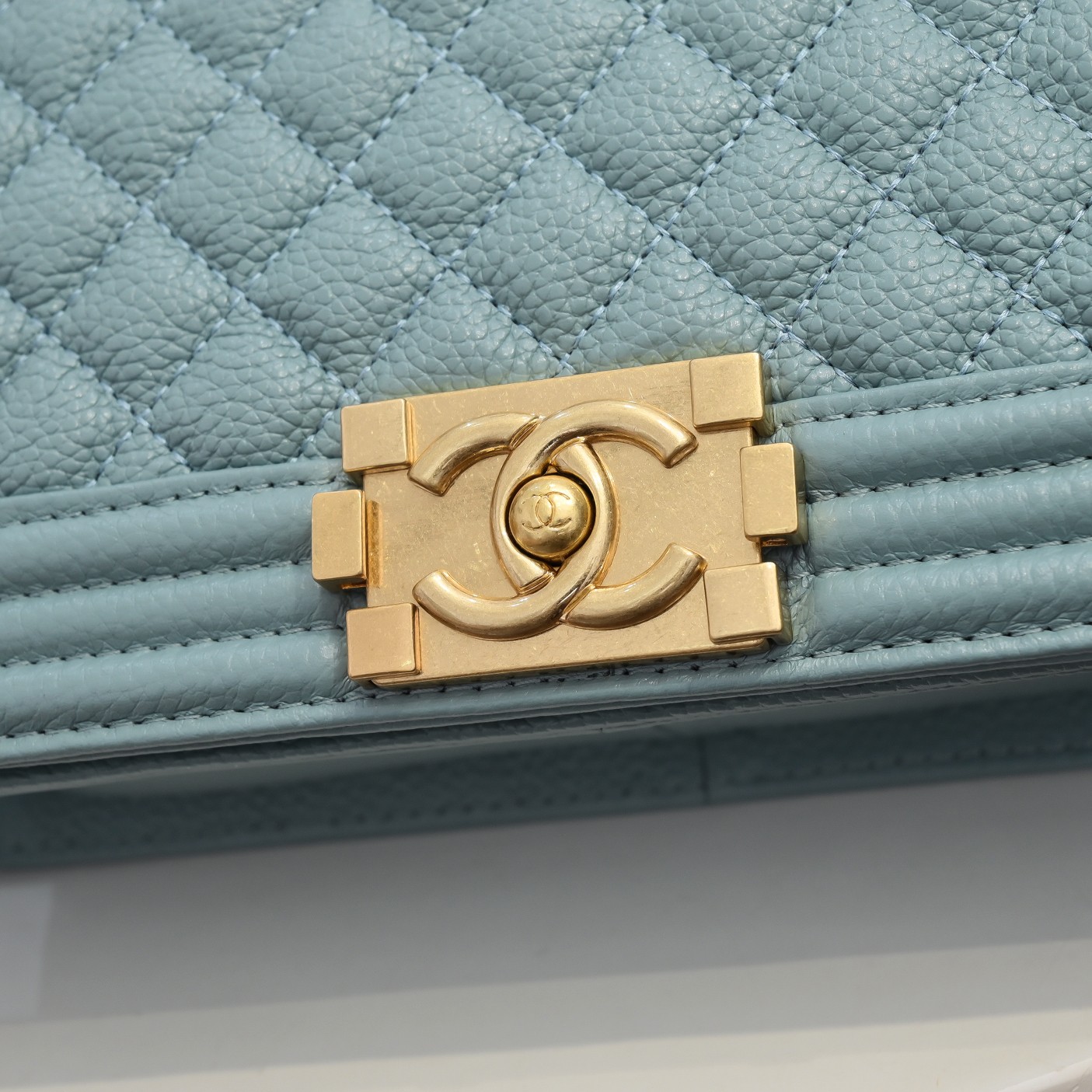 Chanel Leboy litchi or lychee pattern Shoulder Bag Handbag