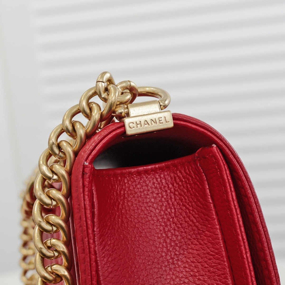 Chanel Leboy litchi or lychee pattern Shoulder Bag Handbag