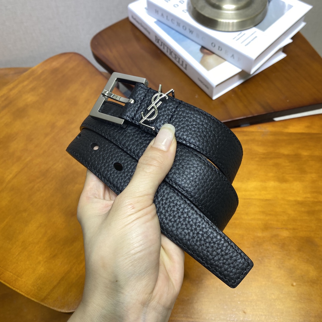 YSL Saint Laurent Leather Belts 1:1 Mirror Version