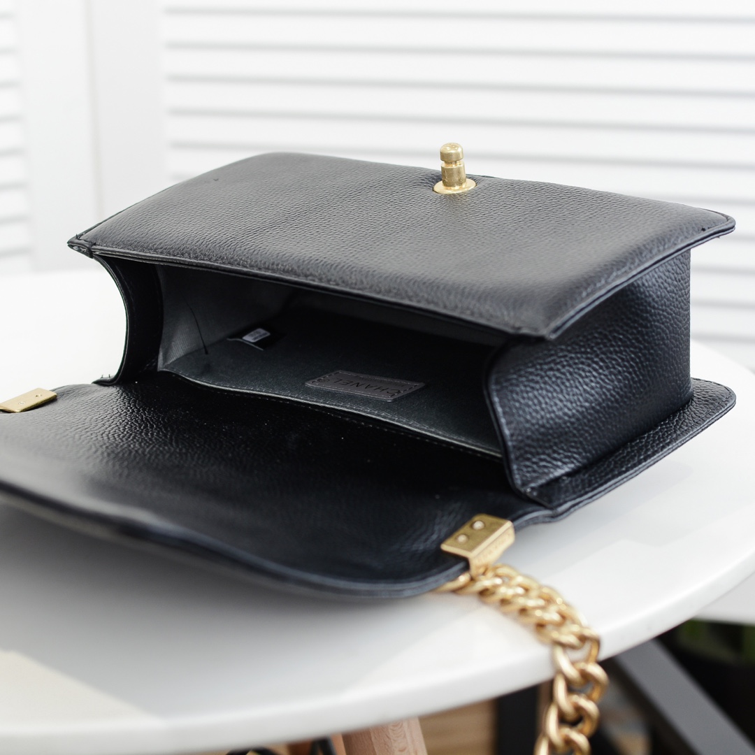 Chanel Leboy litchi or lychee pattern Shoulder Bag Handbag