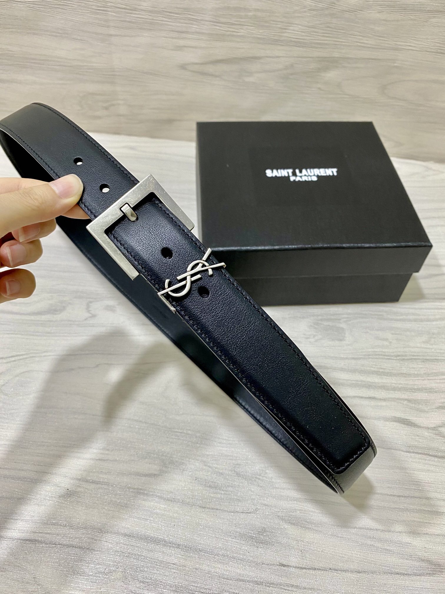YSL Saint Laurent Leather Belts 1:1 Mirror Version