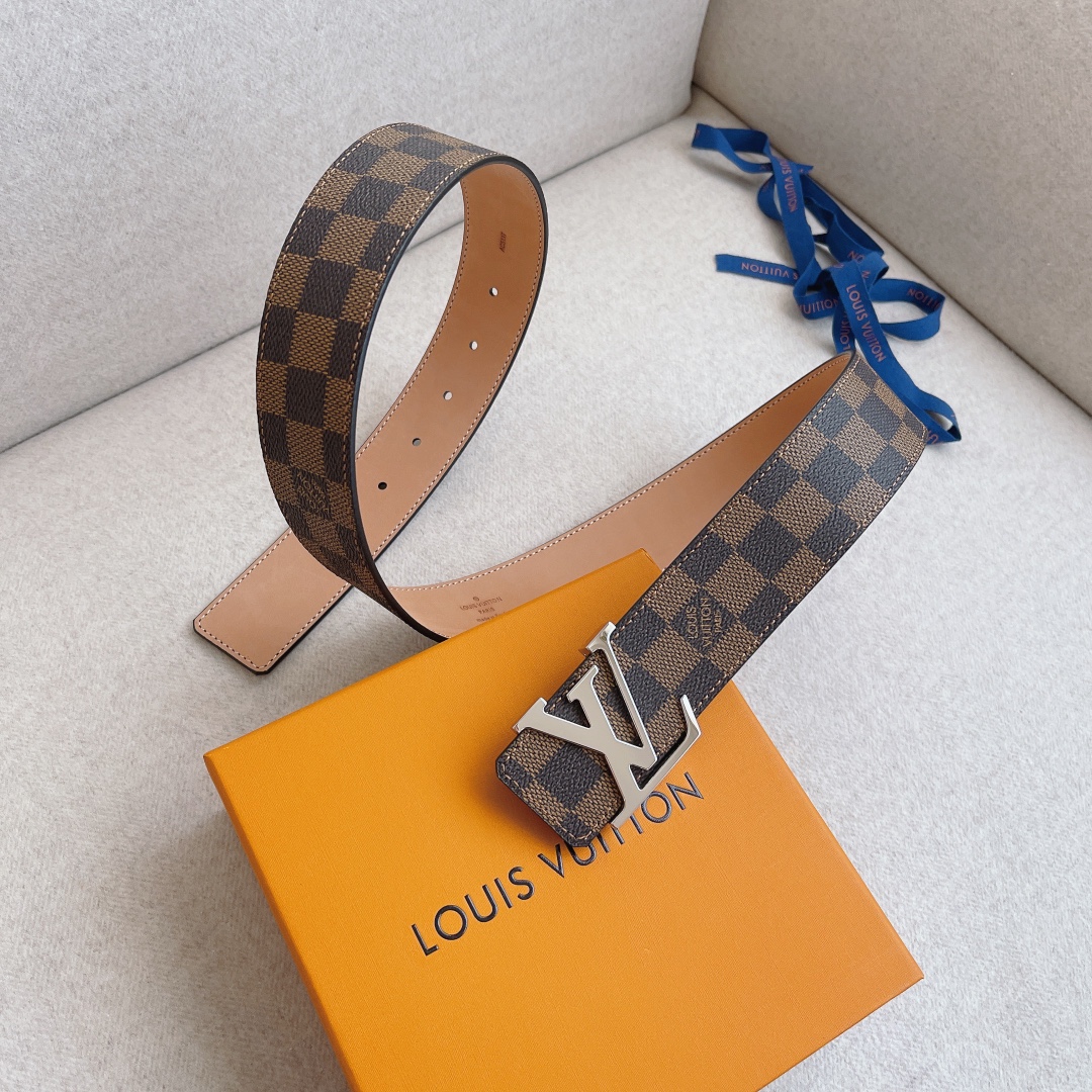 Louis Vuitton LV Leather Belts 1:1 Mirror Version