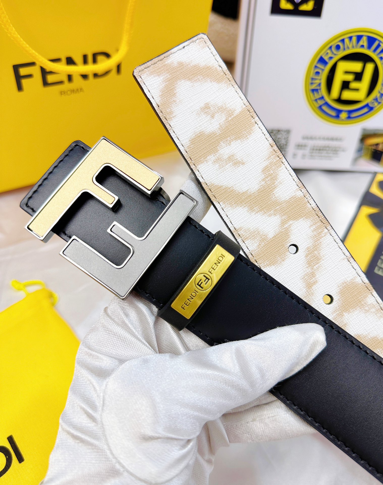 Fendi Leather Belts 1:1 Mirror Version