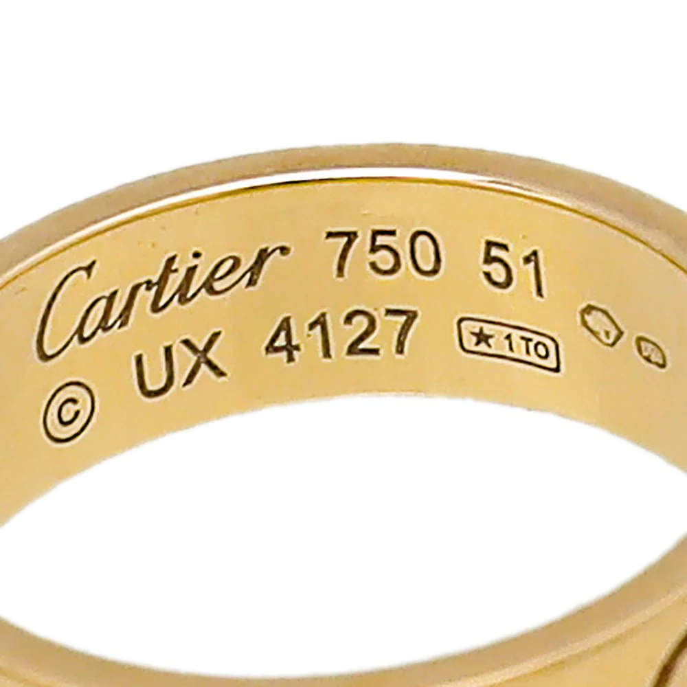 Cartier 18K Yellow Gold Love Wedding Band Ring 51