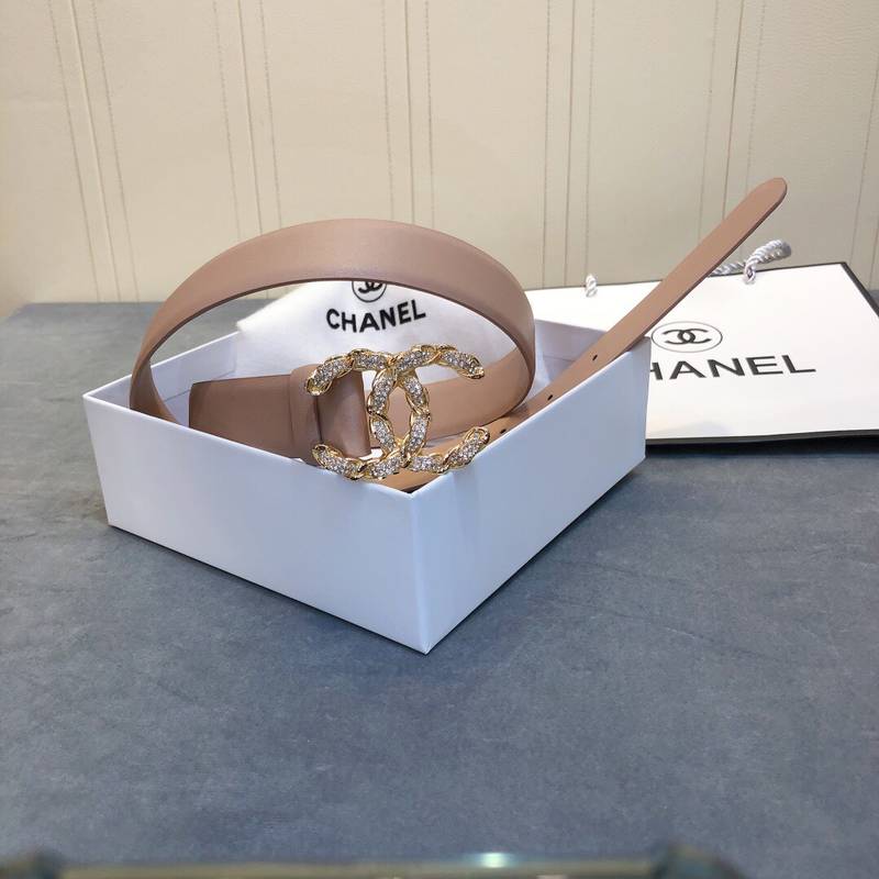 Chanel Belt With Double C Buckle Beige Women Belt 30MM