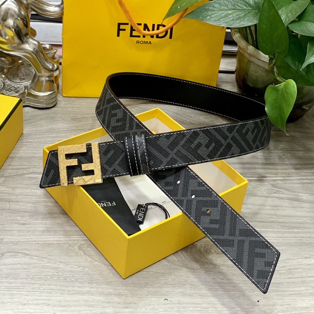 Fendi Leather Belts 1:1 Mirror Version