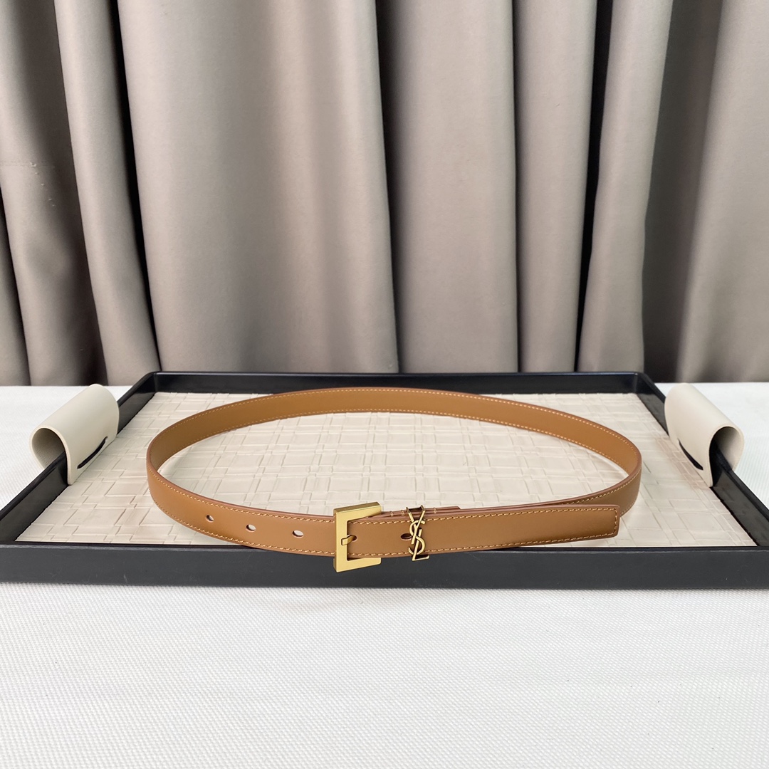 YSL Saint Laurent Leather Belts 1:1 Mirror Version