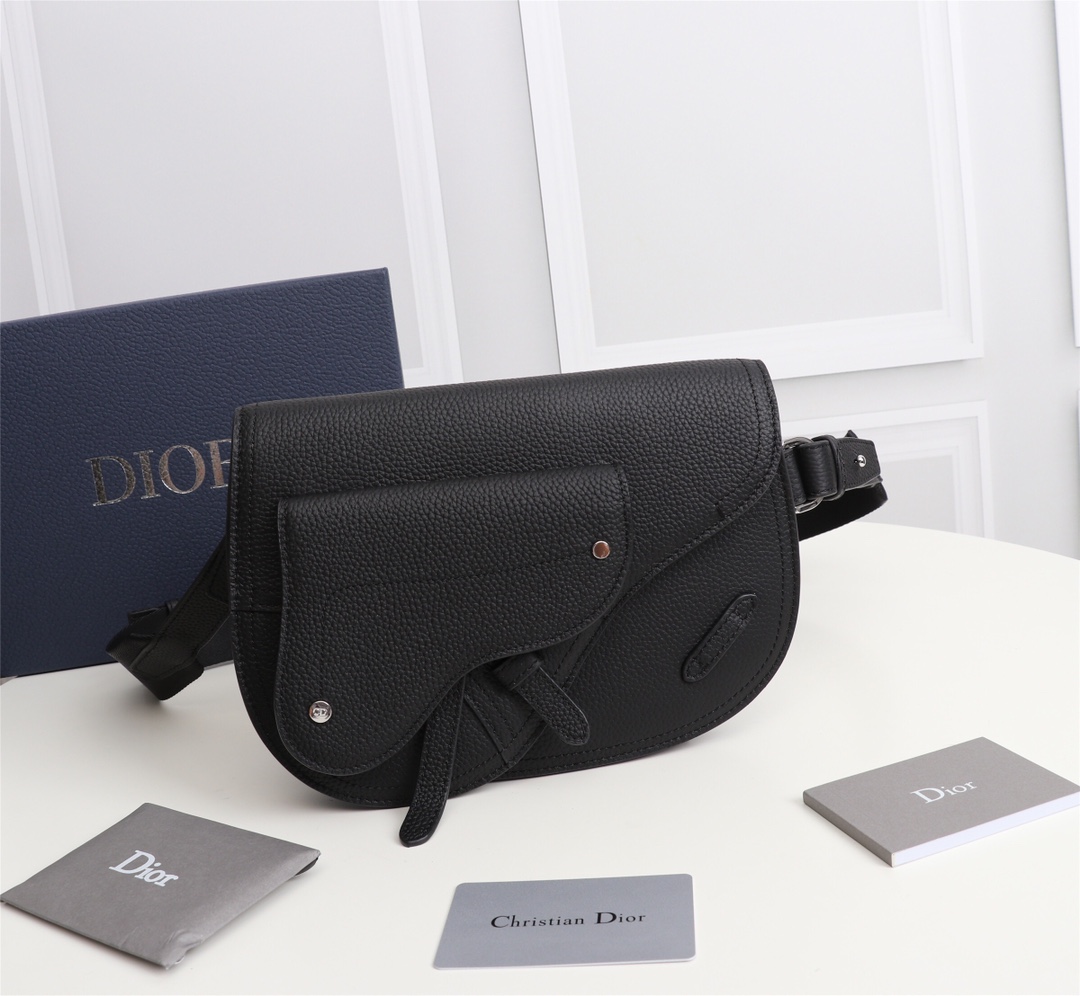 DIOR Saddle Men  Embroidery Crossbody Bag 10A(Replica)