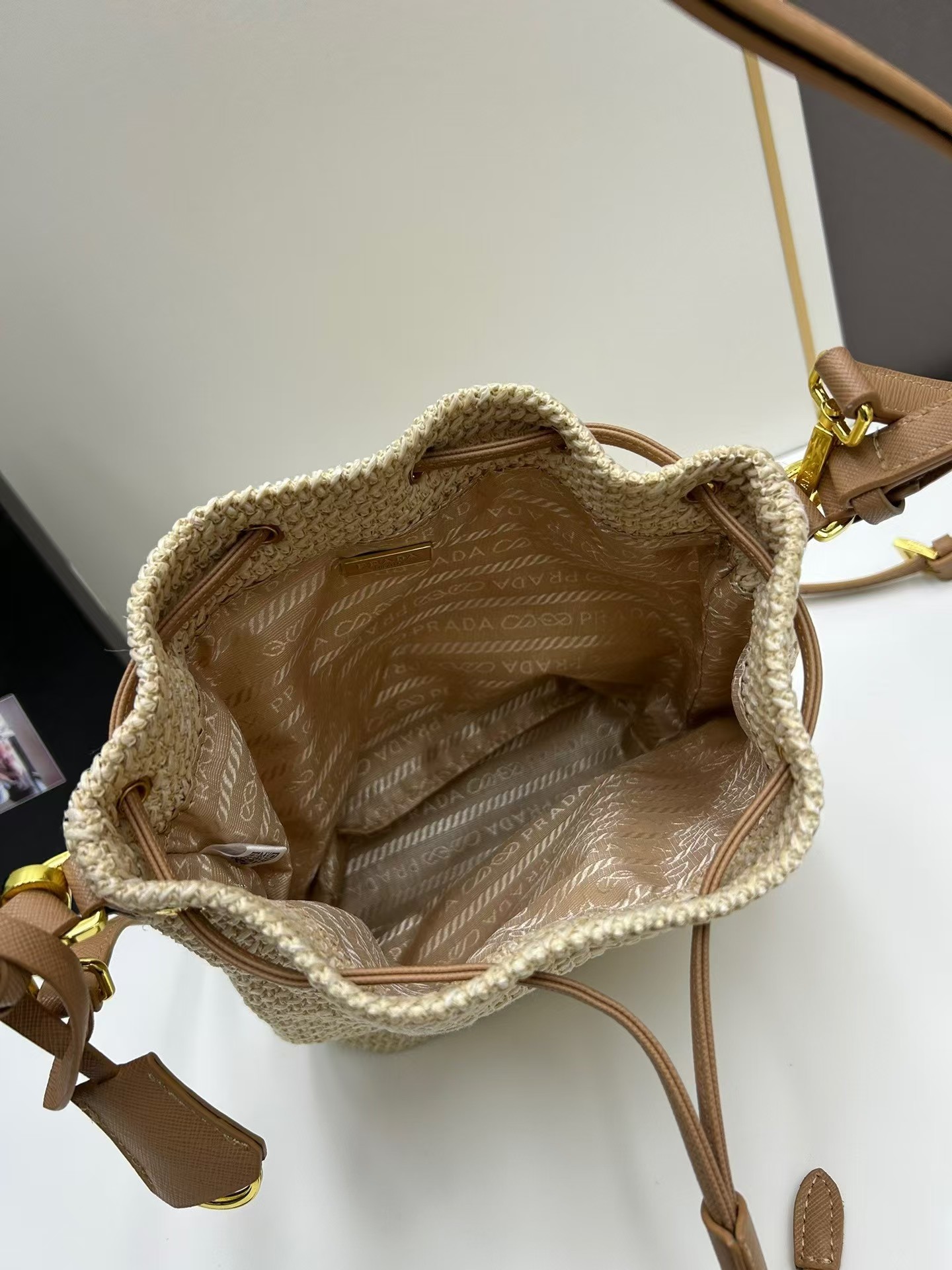 New Raffia Woven Bucket Bag（Replica）