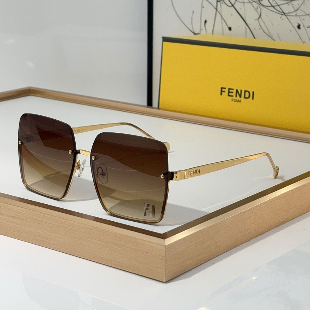 Fendi Butterfly Metal Frame Mirror Sunglasses Top quality （Replica）