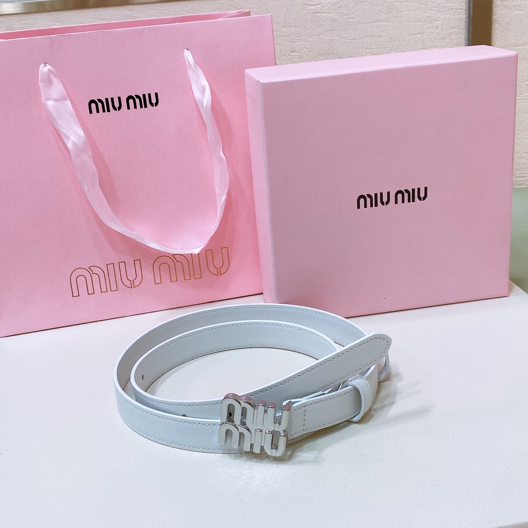 MiuMiu Leather Belts 1:1 Mirror Version