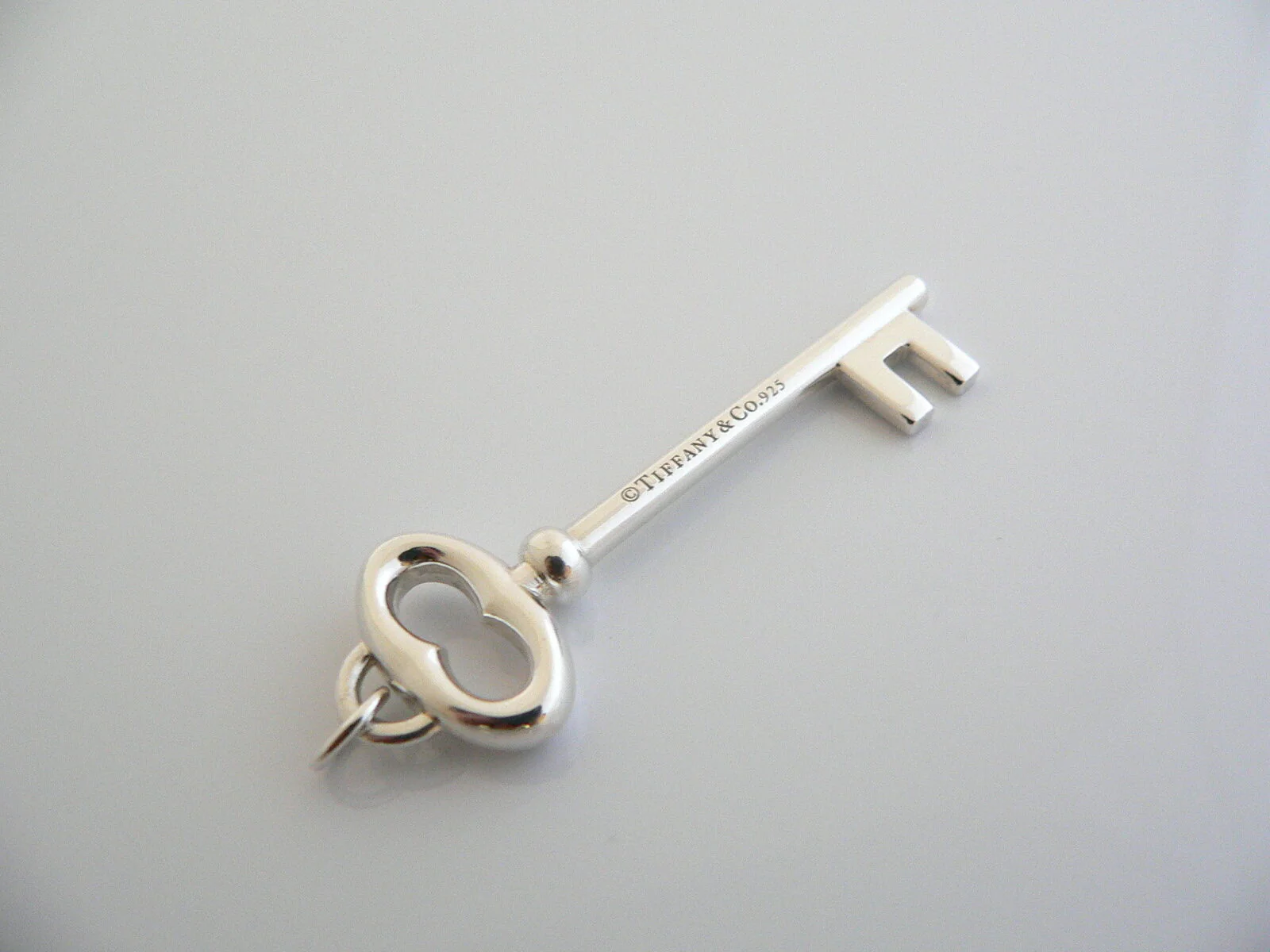 Tiffany & Co Large Oval Key Pendant Silver Vintage Charm for Necklace Love Gift