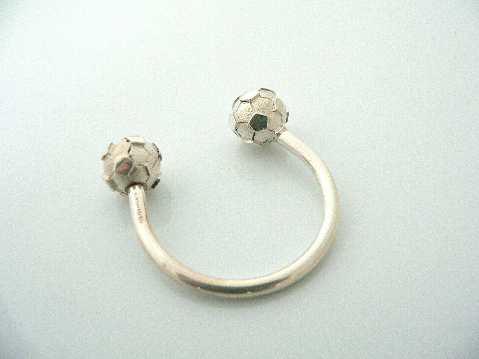 Tiffany & Co Silver Soccer Ball Key Ring Keychain Sports Lover Gift