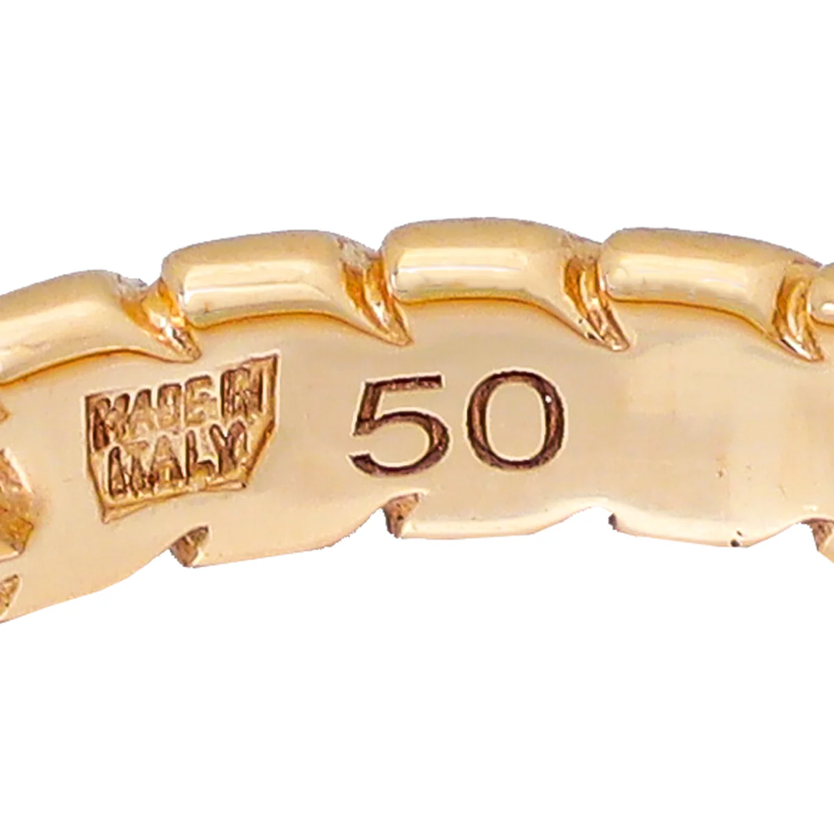 Bvlgari 18K Rose Gold Spiga Ring 50