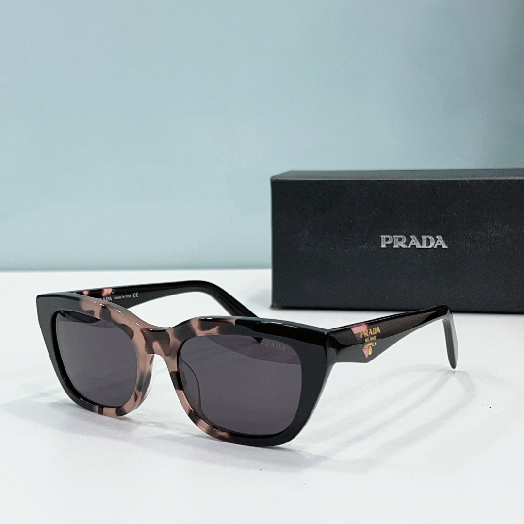 Prada Mirror leg print Logo  sunglasses Top quality （Replica）