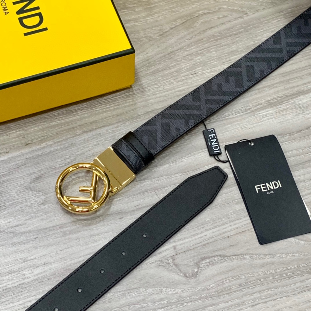 Fendi Leather Belts 1:1 Mirror Version