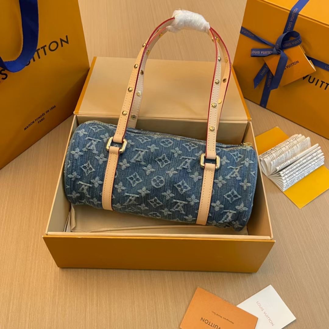 Louis Vuitton LV PAPILLON Denim Handbag Shoulder Bag(Replica)
