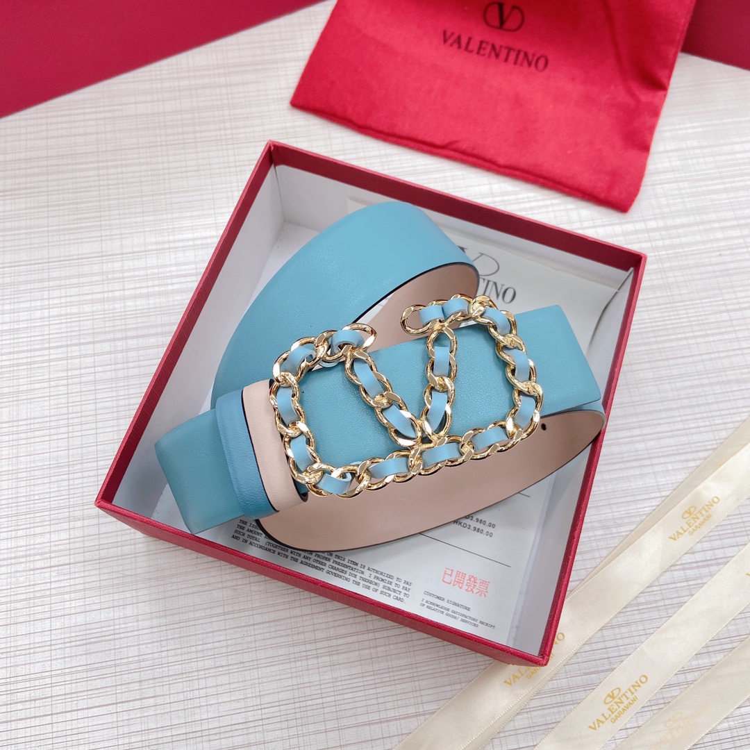 Valentino Leather Belts 1:1 Mirror Version