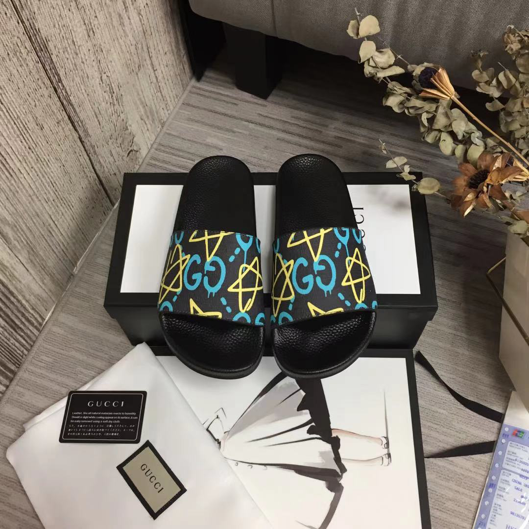 Gucci GG Blooms Supreme Floral Slide Sandal 408508 (Replica)