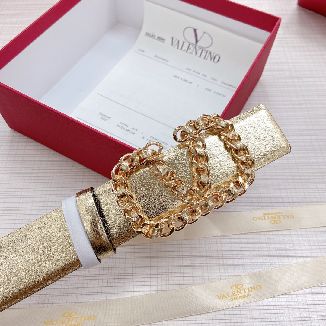 Valentino Leather Belts 1:1 Mirror Version