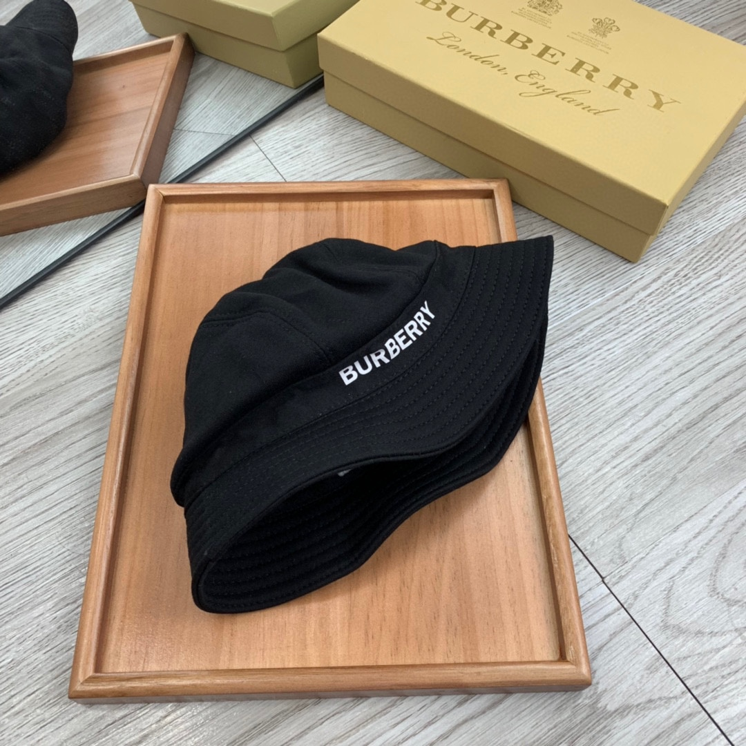 Burberry  Cotton Printed Embroidered Fisherman's Hat Sunhat （Replica）