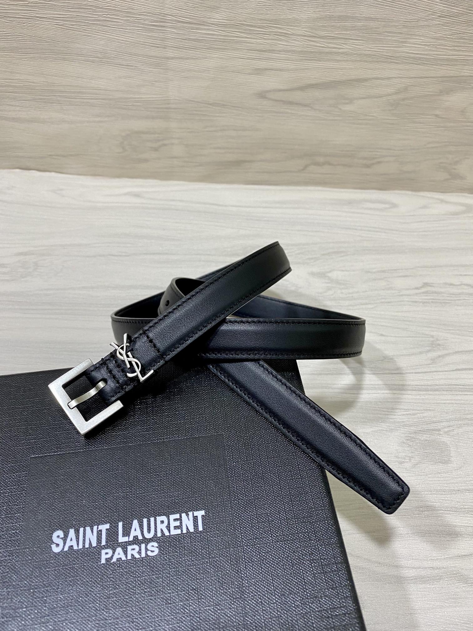 YSL Saint Laurent Leather Belts 1:1 Mirror Version