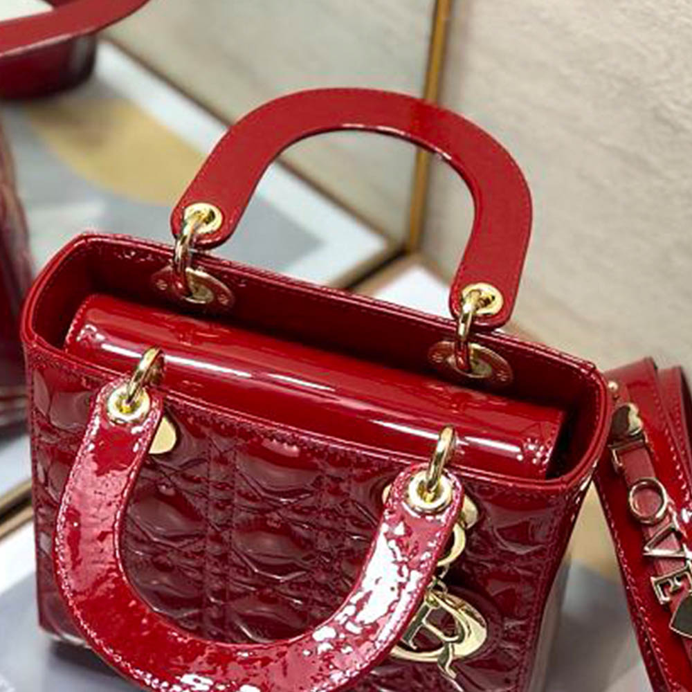 Dior Small Lady Bag - Lacquered Calfskin (Replica)