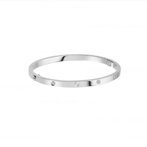 Copy Cartier Love Bracelet SM with 6 Diamonds White Gold B6047717 1:1 Version