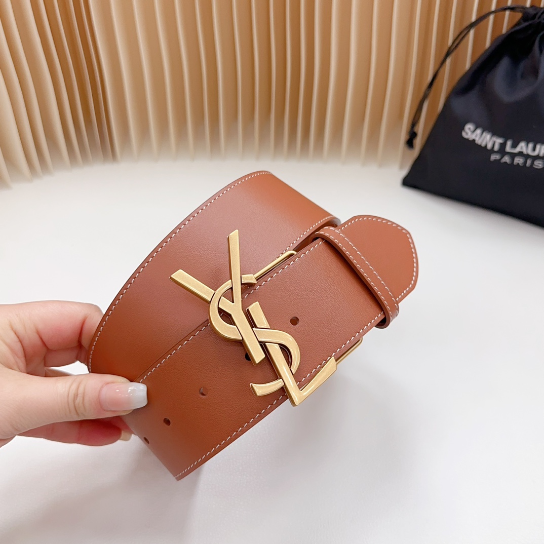 YSL Saint Laurent Leather Belts 1:1 Mirror Version