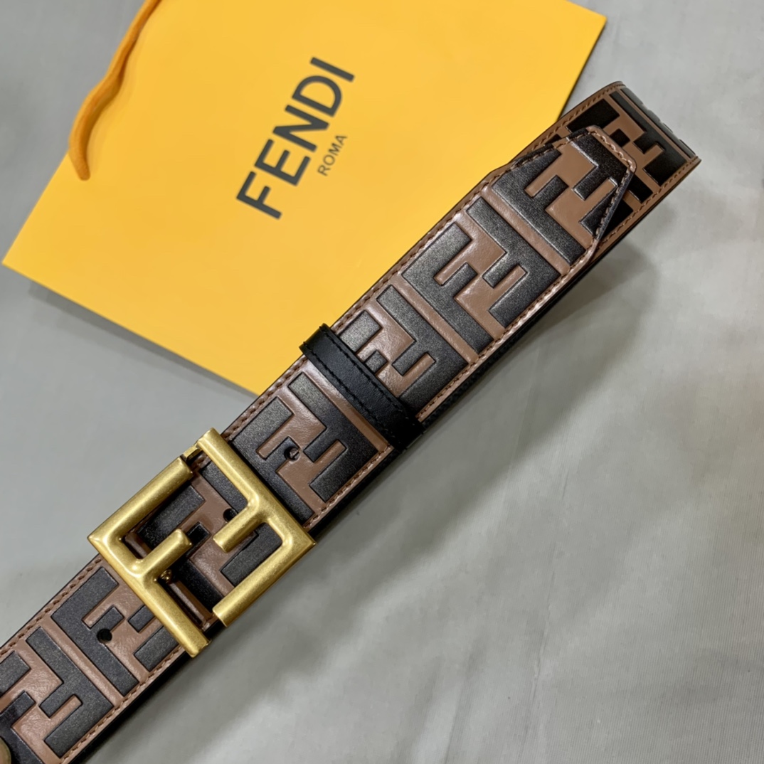 Fendi Leather Belts 1:1 Mirror Version