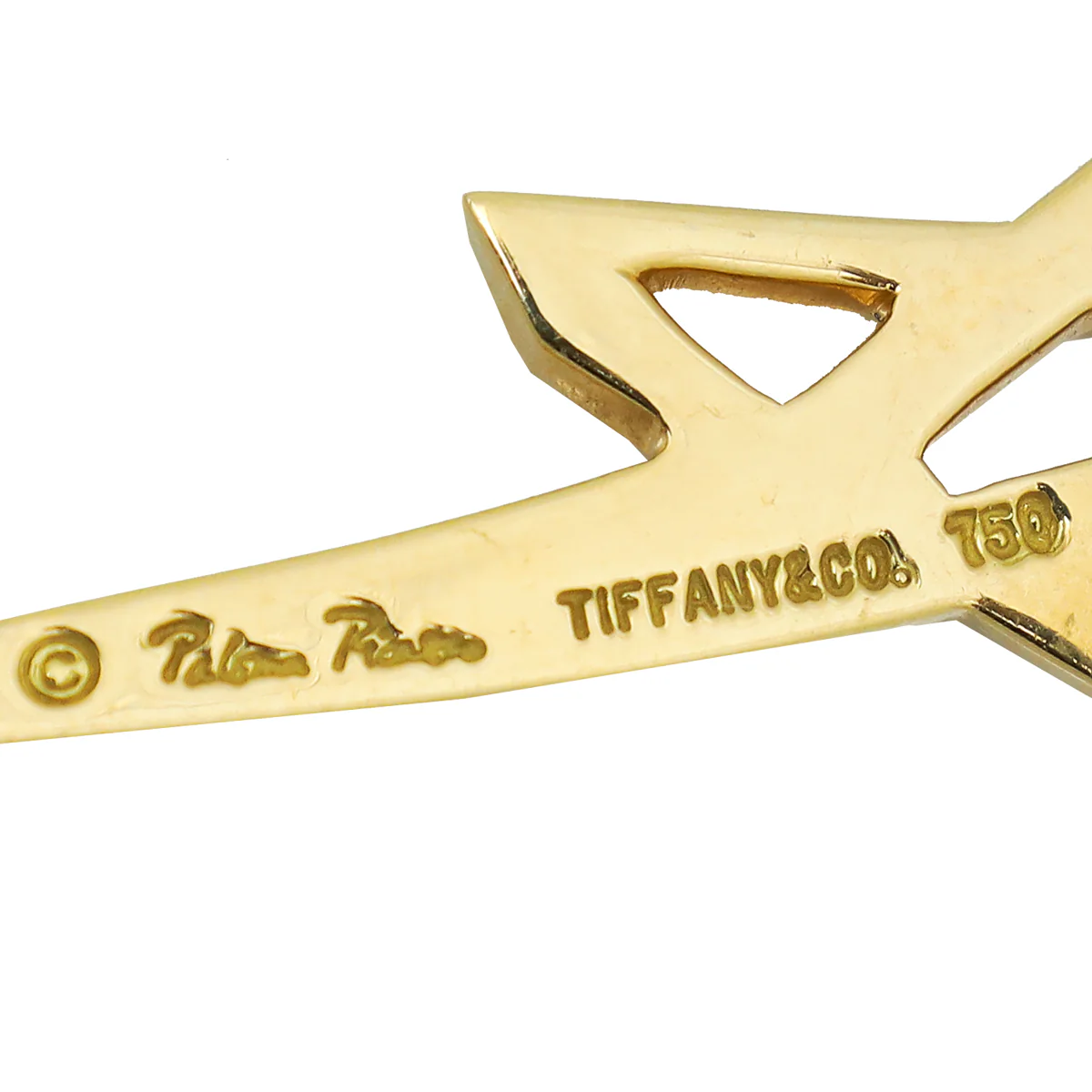 Tiffany & Co 18K Yellow Gold Paloma Picasso Shooting Star Pendant Necklace